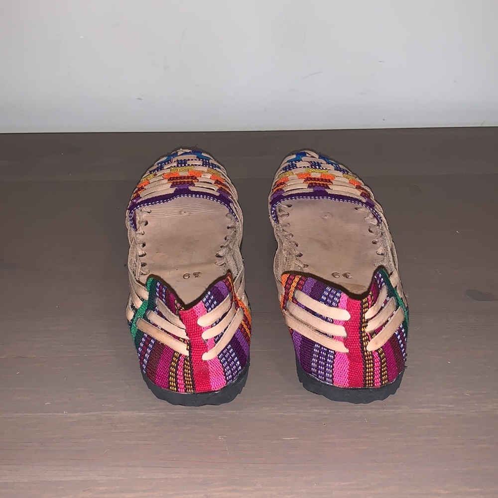 🆕 Handmade Boho Woven Leather and Textile Flats - Women’s Size 39 - Picture 5 of 7